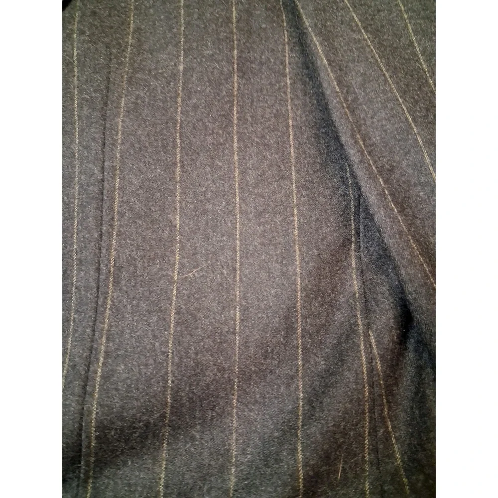 Hilton Wool Mens Gray Stripe Blazer Jacket Size 42 Formal Workwear Office